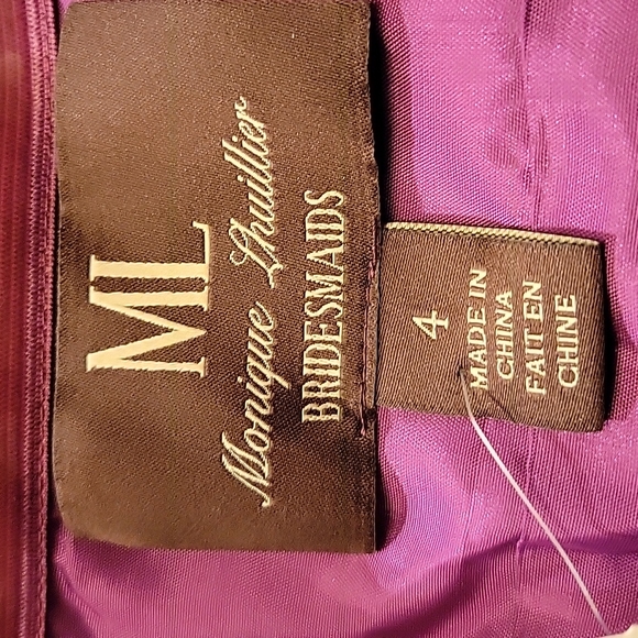 Monique Lhuillier BRIDESMAIDES 4  NWT DRESS Shades of Purple - Picture 10 of 11